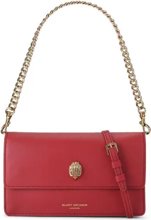 Kurt Geiger Small Sloane Soft Leather Crossbody Bag in Red/other at Nordstrom