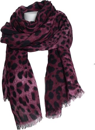 Dolce & Gabbana Dolce & Gabbana, sjaal met luipaardprint in paars