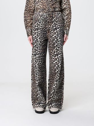 Ganni Jeans straight Ganni in denim animalier