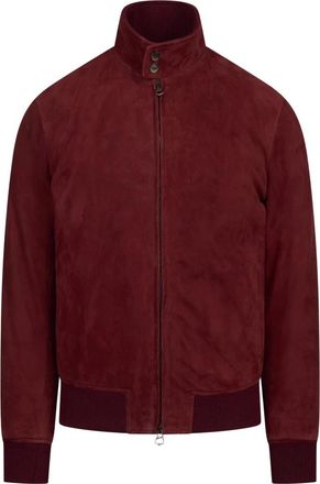 STEWART Suede Bomberjack - Heren - Bomber jackets - Rood - L - Leer - Jassen