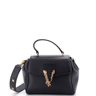 Versace Virtus Top Handle Bag Leather Small