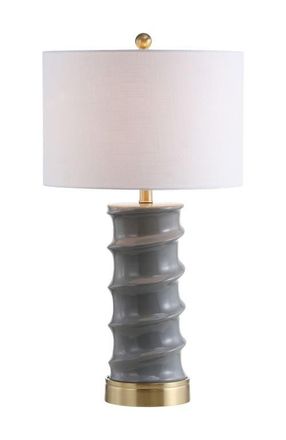 Jonathan Y Designs Taipei 28 Ceramic LED Table Lamp in Dark Gray at Nordstrom