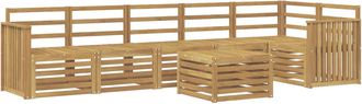vidaXL Conjunto De Sof&aacute;s De Exterior 7 Uds. Blanco Vidaxl