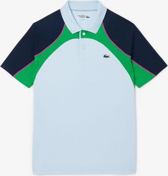 Lacoste Mens Dry Colour Block Tennis Polo Shirt in Blue - Size X-Small