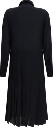 Fendi Womens Long Jacquard Silk Dress Nero