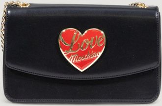 Love Moschino Borsa a spalla in pelle sintetica con logo Love Moschino