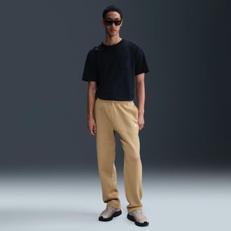 Nike Mens Club Open-Hem Fleece Pants in Brown | FN3730-297