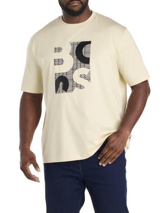 BOSS Big & Tall Thompson Graphic Tee in Off White at Nordstrom, Size 3X Big