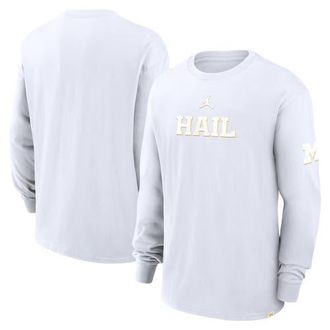 Jordan Brand Mens Jordan Brand White Michigan Wolverines 2-Hit Statement Max90 Long Sleeve T-Shirt at Nordstrom, Size Small