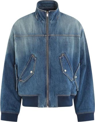 Givenchy Blauwe Bomberjack voor Heren - Heren - Spijkerjassen - Blauw - L - Jassen