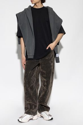 VETEMENTS T-shirt With Embroidered Logo, Mens, Black