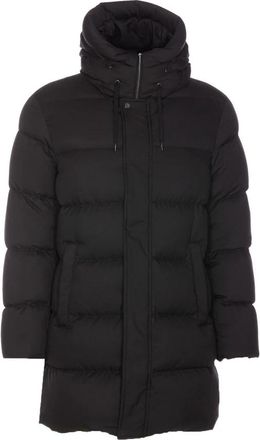 Herno Zwarte donsjas met capuchon - Heren - Dons jassen - Zwart - 2XL - Katoen - Jassen