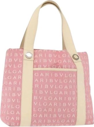 Bulgari Pre-owned Tote Bags, female, Pink, Size: ONE SIZE Pre-owned Vintage Hand Bag
