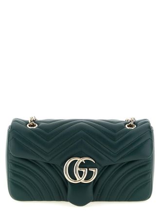 Gucci Green GG Marmont Medium Shoulder Bag