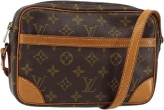 Louis Vuitton Pre-owned Cross Body Bags, female, Brown, Size: ONE SIZE Pre-owned Vintage Canvas Cross Body Bag