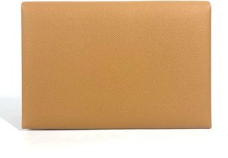 Hermès Brown Pink Epsom Leather Clutch Bag (Pre-Owned)