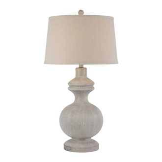 Hill Interiors Amorie Table Lamp (UK Plug) in White