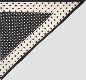 Mango Foulard raso quadri nero - Donna - Taglia unica - MANGO