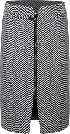 Tom Ford Virgin Wool Chevron Midi Pencil Rok - Dames - Midirokken - Zwart - 2XS - Wol - Rokken