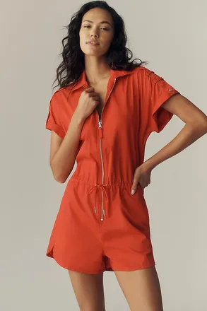 Pistola Denim Meg Zip-Front Romper