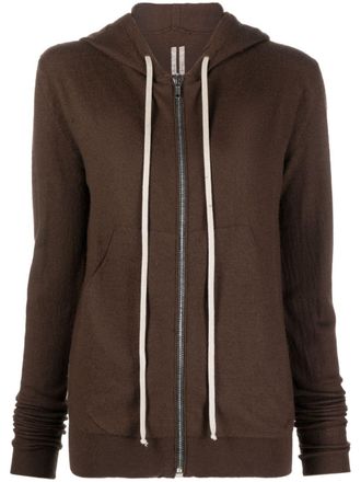 Rick Owens Rick Owens kasjmier hoodie met rits