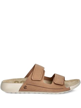Ecco Sandali slides Cozmo con doppia fascia - Marrone