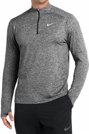 Nike Dri-Fit Element 1/2-Zip Top In Black Heather