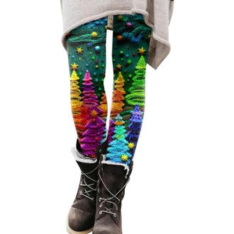 Generic Xmas Scrunch Butt Tights Womens Christmas Art Christmas Tree Casual Pants Leggings Camouflage