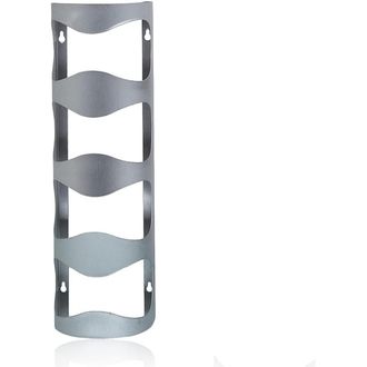 OEM Wijnrek - Acero Inoxidable - Montaje En Pared - Para Botellas De Vino - Capacidad 3-4 Unidades - 9 X 14 X 45 Cm - Color Plata