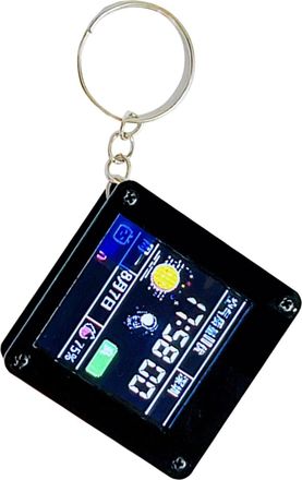 Generic Mini Display Ornament - 4.8cm Desktop TV, Portable Electronic Decor, WiFi Digital Photo Frame | ESP32-Powered Smart Display with Weather Time, Persona