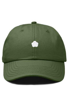 Dalix Lil Flower Dad Cap in Olive at Nordstrom