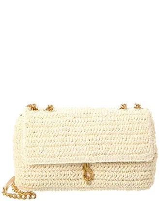 Rebecca Minkoff Edie Md Rafia & Leather Crossbody