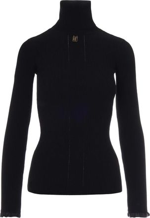 Elisabetta Franchi Slim Turtleneck - Dames - Coltruien - Zwart - L - Truien & Vesten