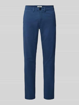 Selected Slim Fit Chino aus Baumwoll-Mix Modell GABARDINE in Petrol, Gr&ouml;&szlig;e 28/32