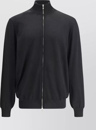 Brunello Cucinelli ribbed high neck wool cardigan