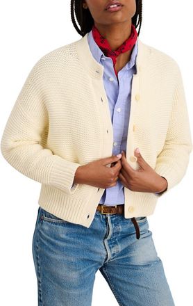 Alex Mill Chunky Cotton Cardigan in Ivory at Nordstrom, Size X-Large
