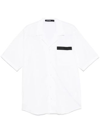 Karl Lagerfeld logo-plaque shirt - White