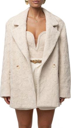 JLUXLABEL Avenue Oversize Knit Blazer in Ivory at Nordstrom, Size Medium