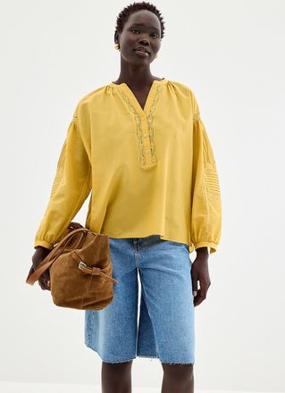 Contemporaine Womens Oversized broderie anglaise blouse