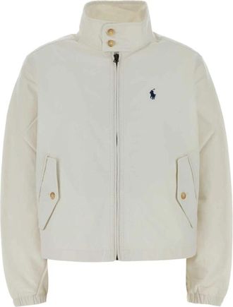 Polo Ralph Lauren Cotton Canvas Jacket - Dames - Zomerjassen - Wit - L - Katoen - Jassen