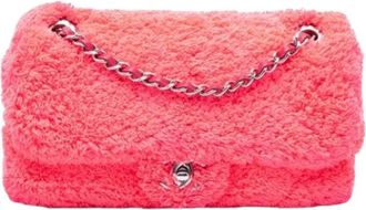 Chanel Pre-owned Vintage Quilted Terry Cloth Shoulder Bag - Dames - Vintage Schoudertas - Roze - ONE Size - Katoen - Vintage