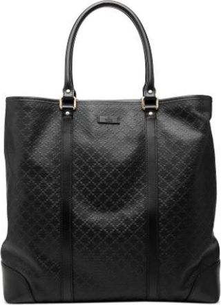 Gucci Pre-owned Vintage Tote Bag - Dames - Vintage Shopper - Zwart - ONE Size - Leer - Vintage