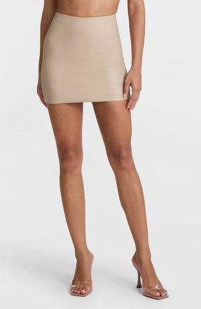 Commando Faux Leather Miniskort in Sand at Nordstrom, Size X-Large