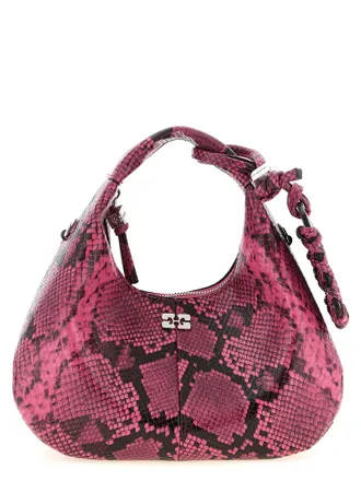 Ganni Fuchsia Recycled Polyester Womens Handbag