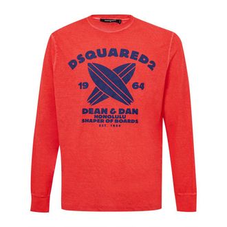 Dsquared2 Red Cotton Mens T-Shirt