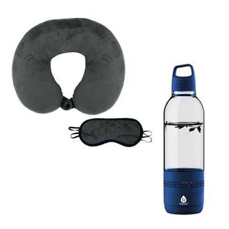 Pursonic Travel Comfort & Entertainment Bundle 2-in-1 Water Bottle Speaker & Memory Foam Travel Pillow with Sleep Mask in Multicolor at Nordstrom