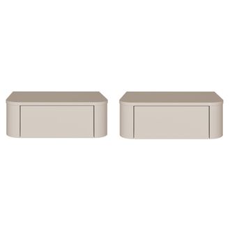 Selsey Selsey Luvio - Set Da 2 Comodini Sospesi Con Cassetto, 59 Cm, Grigio Cashmere