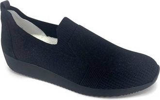 Ara Womens Leena Slip On Sneakers In Black Wovenstretch