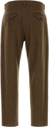 Jil Sander Mens Virgin Wool Felt Trousers Brown