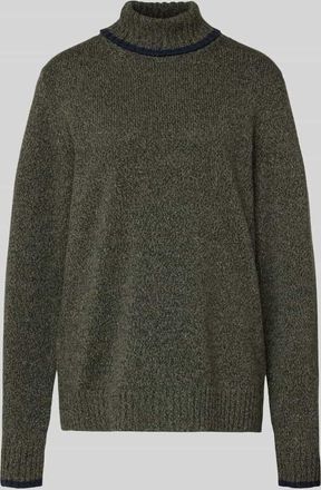 Maerz MAERZ Muenchen Strickpullover mit gerippten Abschlüssen in Dunkelgruen Melange, Größe 50